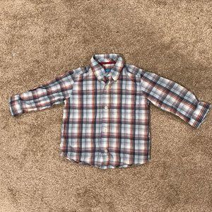 The Children's Place Long Sleeve Button Down Plaid Shirt - Baby Boy 18m